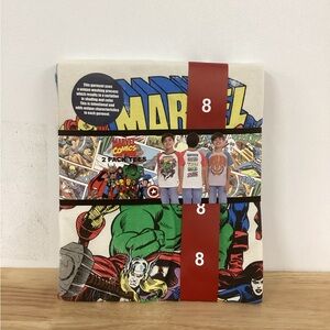 NWT Marvel Comics 2 Pack Tees Boys Size 8